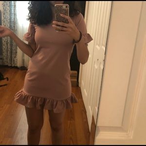 Mauve Colored Ruffled Mini